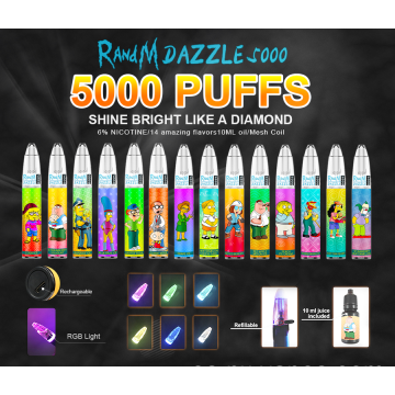 RANDM Dazzle 5000 RGB Light brillante Vapor desechable